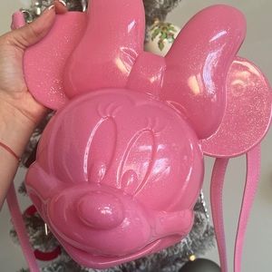 DISNEY Exclusive Minnie Mouse Classic Glitter Figural Crossbody Bag